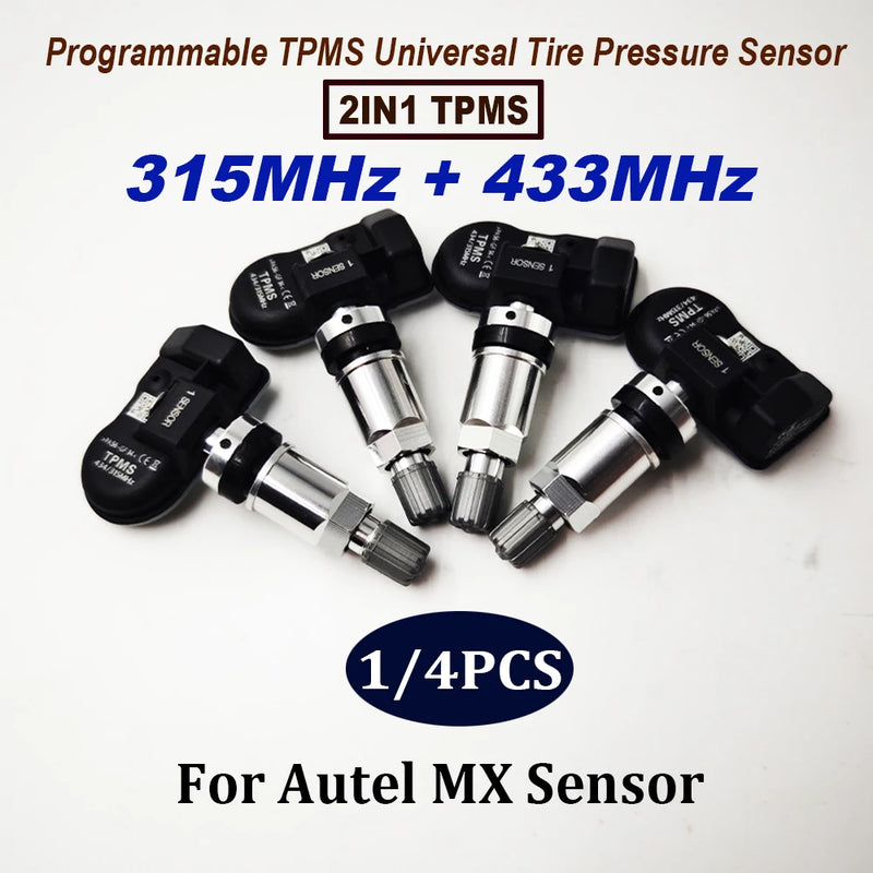 315MHz/433MHz Programmable TPMS Sensor Compatible with Autel Tools