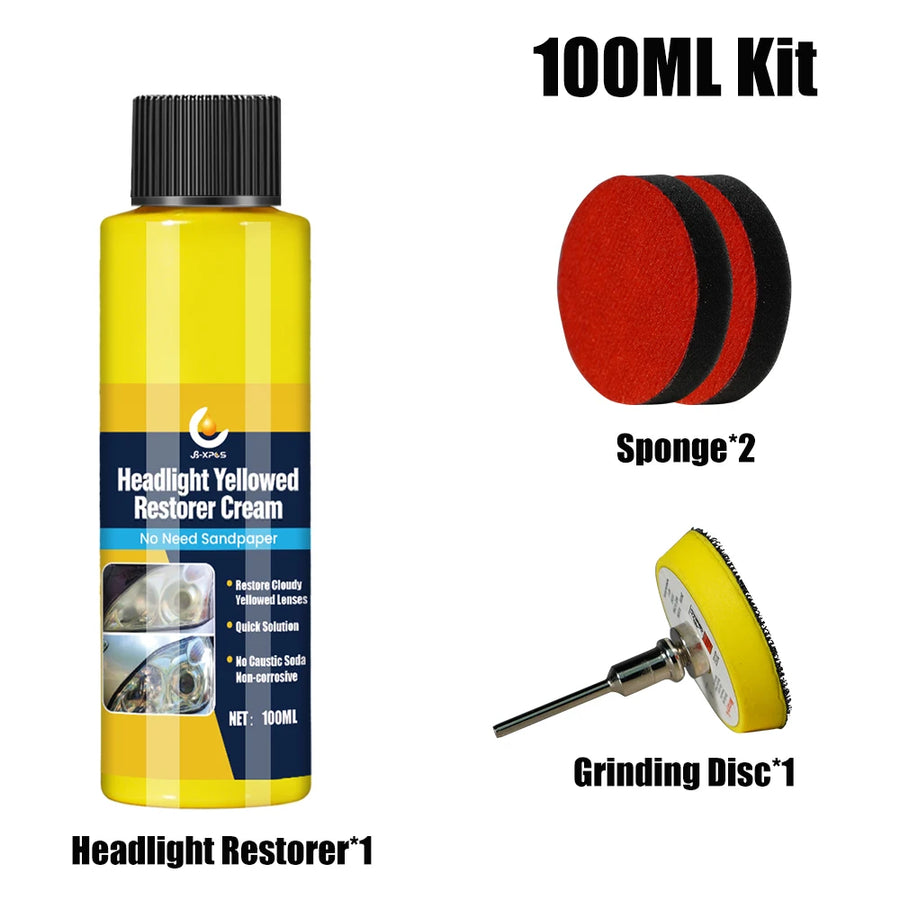 Headlight Lens Restoration Kit – 100 ml