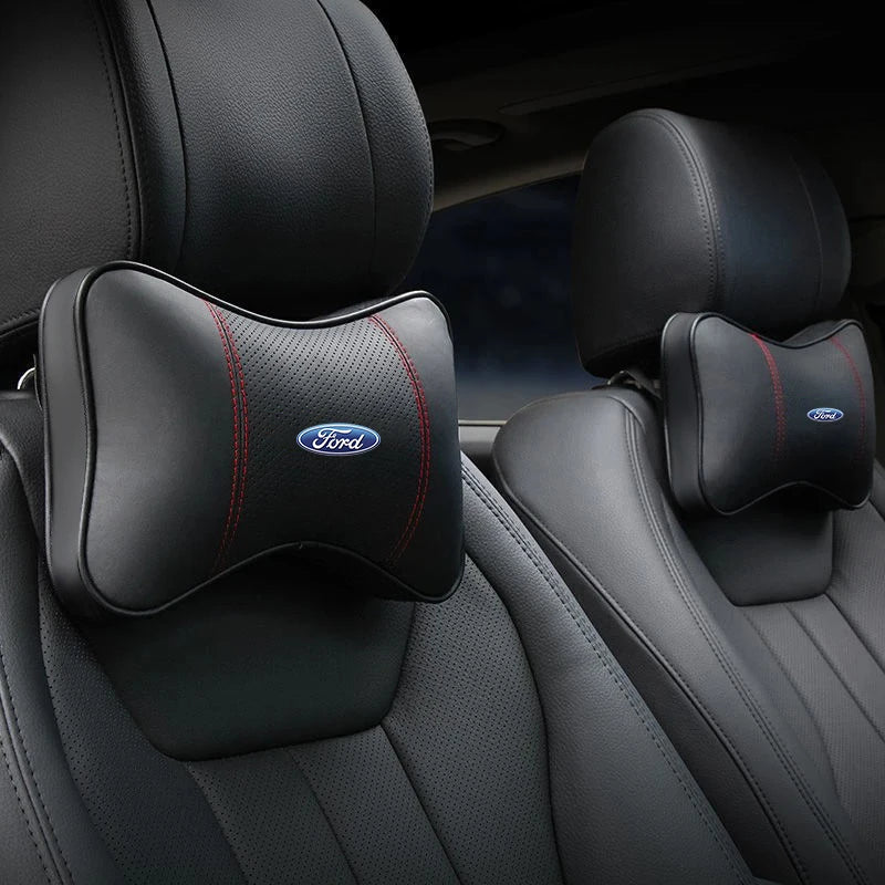 Ford Car Headrest Neck Pillow and Seat Belt Shoulder Pad Set – 2/4-Piece