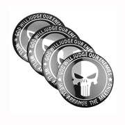 4-Piece Skull Hubcap sticker sticker 56MM aluminum sticker