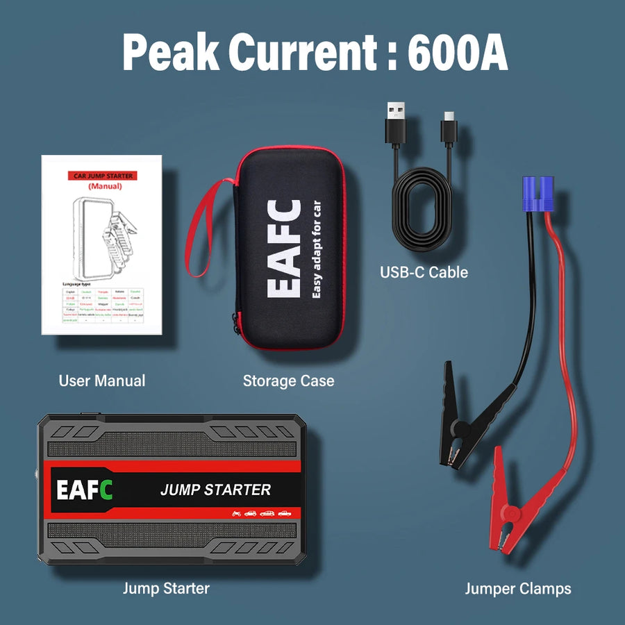 600A or 2000A 12V Portable Car Jump Starter and Power Bank