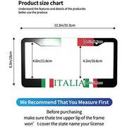 2-Piece Italian Flag Aluminum License Plate Frame Set