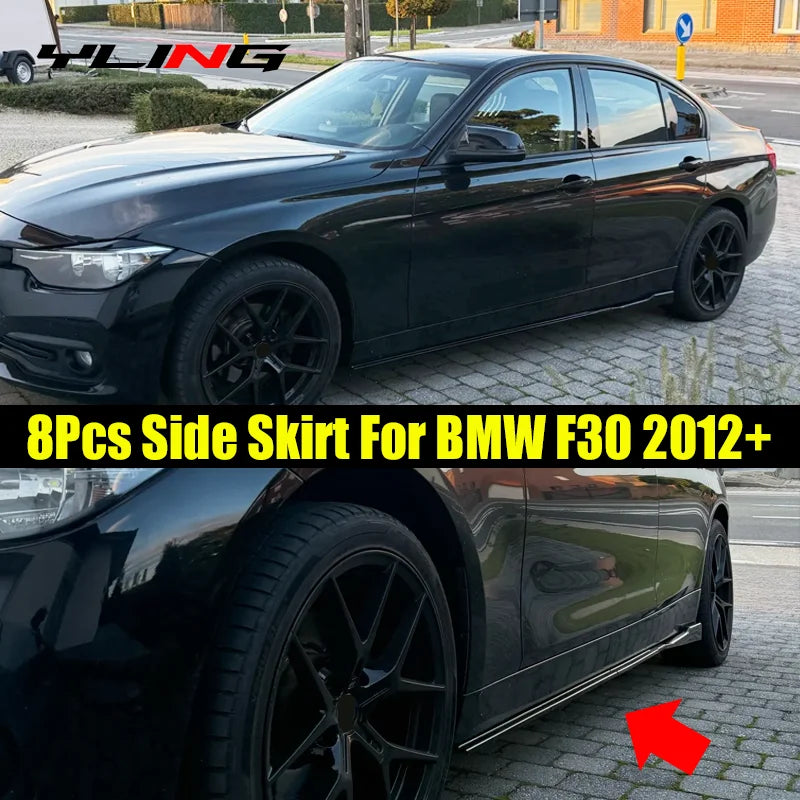 Gloss Black Side Skirt Extension Set for 2020+ BMW 3 Series