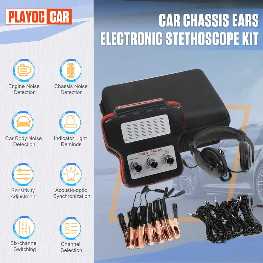 6-Channel Automotive Chassis Ear Electronic Stethoscope Kit