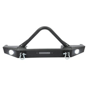Front Stinger Bumper with Lights and Winch Plate for Jeep Cherokee XJ 1984-2001