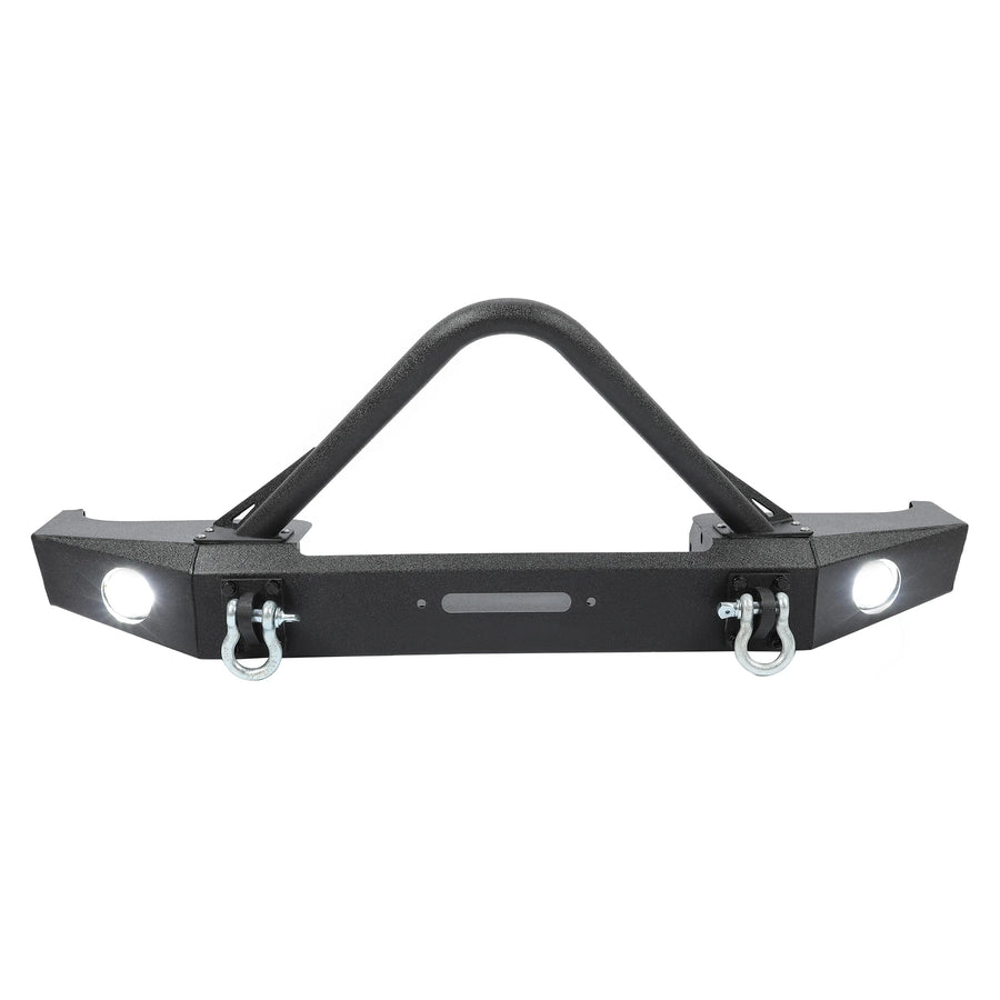 Front Stinger Bumper with Lights and Winch Plate for Jeep Cherokee XJ 1984-2001