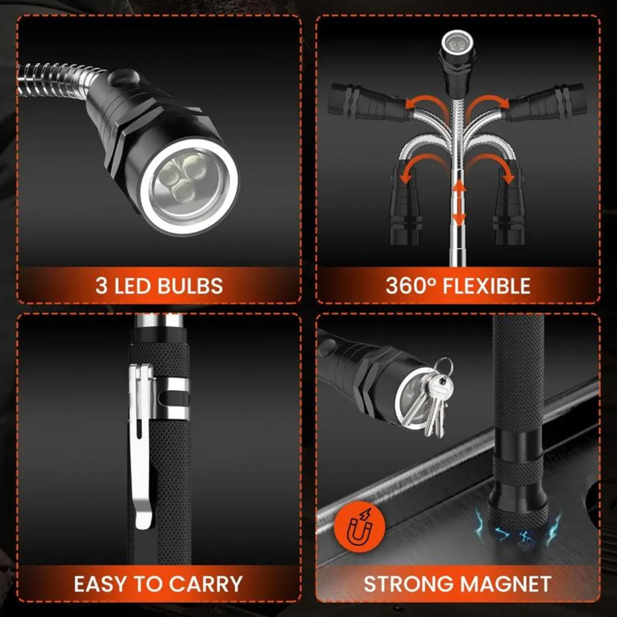 Aluminum LED Magnetic Pickup Tool