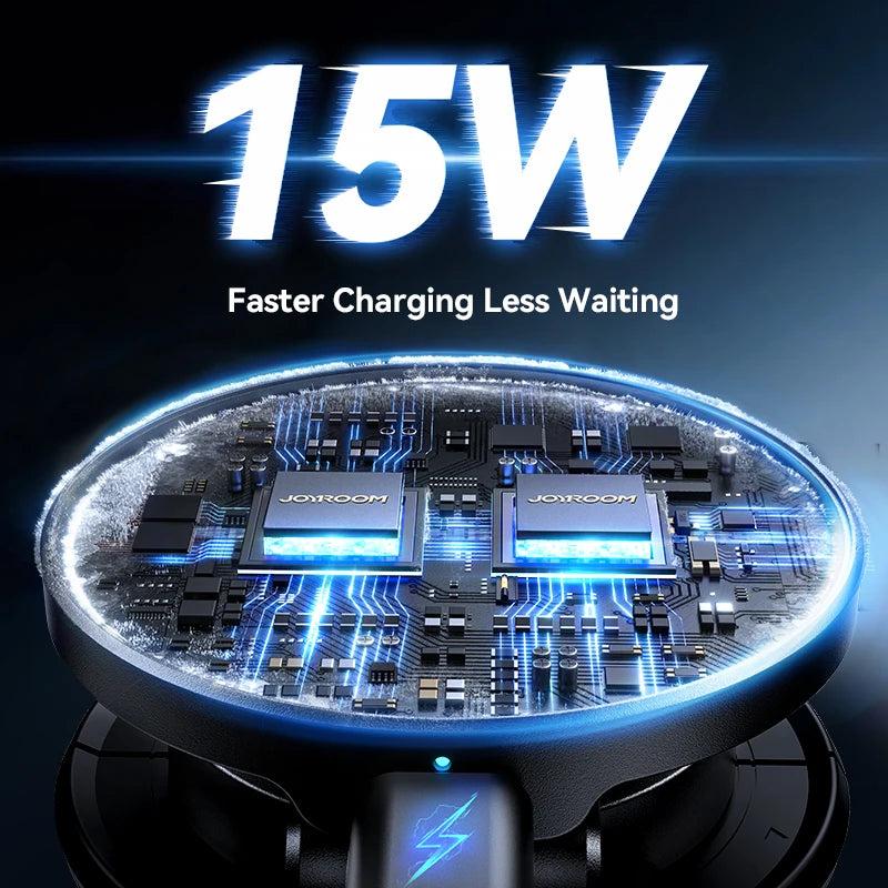 Joyroom 15W Wireless Charging Magnetic Car Phone Mount with 360° Rotation