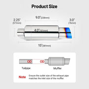 Universal Stainless Steel Universal Exhaust Muffler – 57MM
