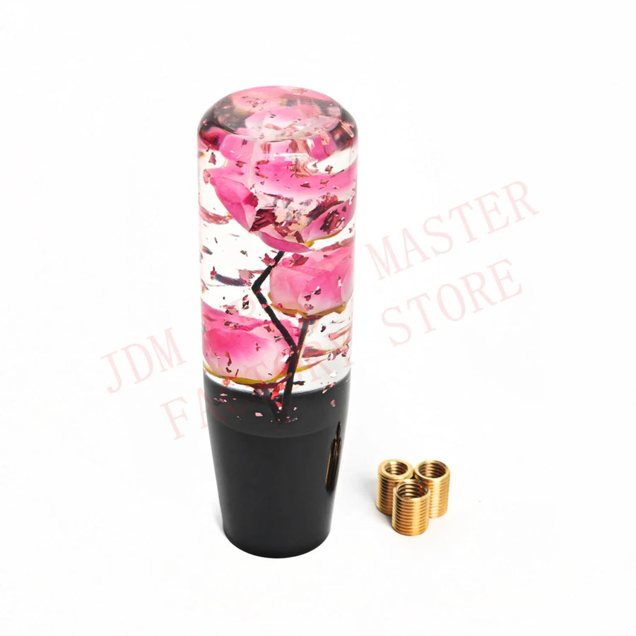 Universal 10cm Acrylic Flower Manual Gear Shift Knob