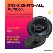 6-Inch 320W 3-Way Coaxial Car Speakers