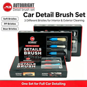 3-Piece Detailing Brush Set for Vents, Trim & Wheels