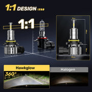 9005/HB3 Headlight Bulb Pair – 60W – 6500K