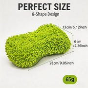 Chenille Microfiber Car Wash Sponges - 2-Pack, 23 x 13 cm