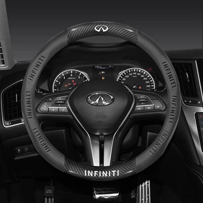 Carbon-Fiber-Leather Steering Wheel Cover – Select Infiniti Models
