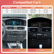 8.8-Inch CarPlay and Android Auto Display for BMW 3 Series E90–E93 and 5 Series E60/E61