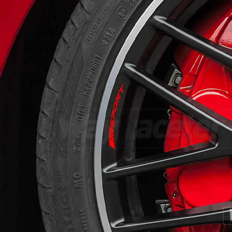 4-Piece Reflective Wheel Rim Decal Set