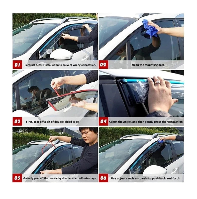 5-Piece Window Visor Rain Guard Set for Toyota Camry 2018-2024