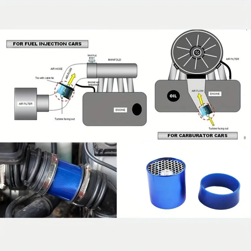 55 mm Single-Fan Air-Intake Turbine Insert – Blue