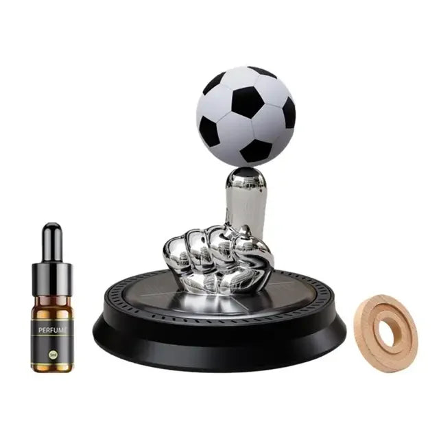 Solar-Powered Rotating Football Car Aroma Diffuser
