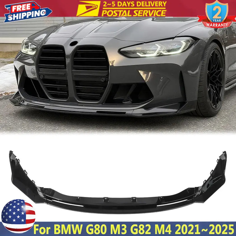 MP-Style Front Bumper Lip for BMW M3/M4 G80/G82/G83 2021-2025