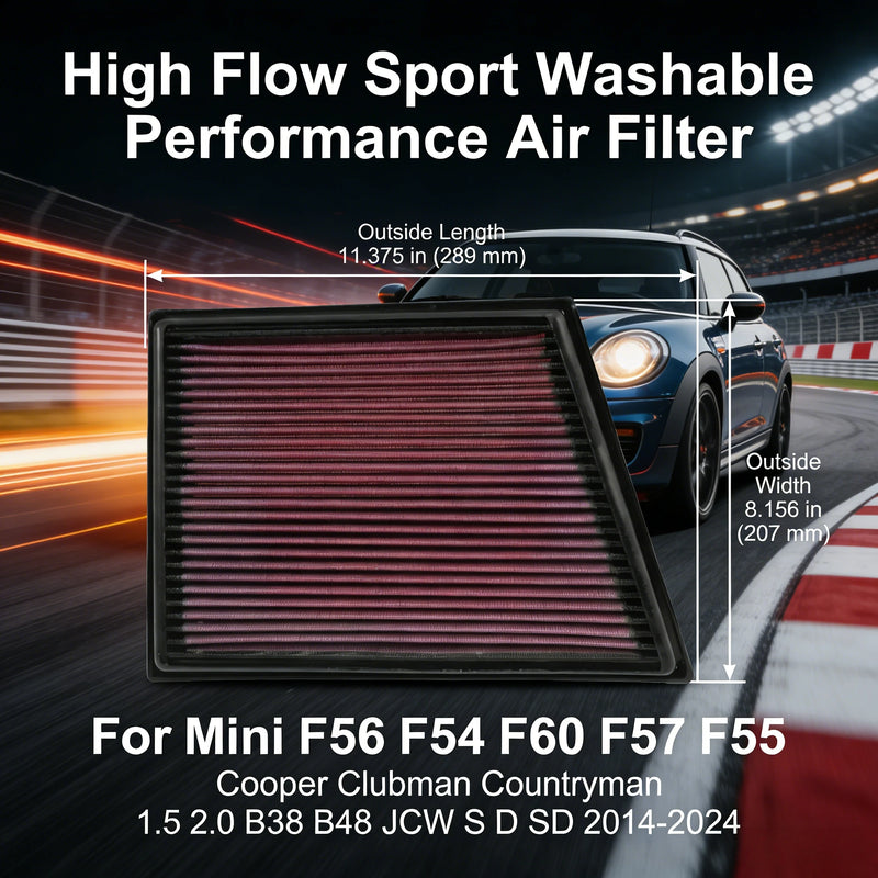 High-Flow Engine Air Filter for MINI Cooper/Clubman/Countryman 2014-2024