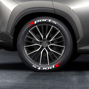 Sports Alphabet Pvc Car Tire Decals Tire Automotive Decorative Accessories Stylish Wheel Waterproof Stickers Adhesive-Free