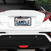 2-Piece American Flag Aluminum License Plate Frame Set