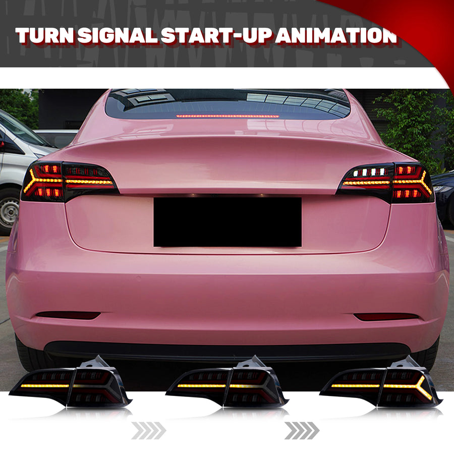 Tesla Model 3/Model Y Sequential LED Tail Light Pair