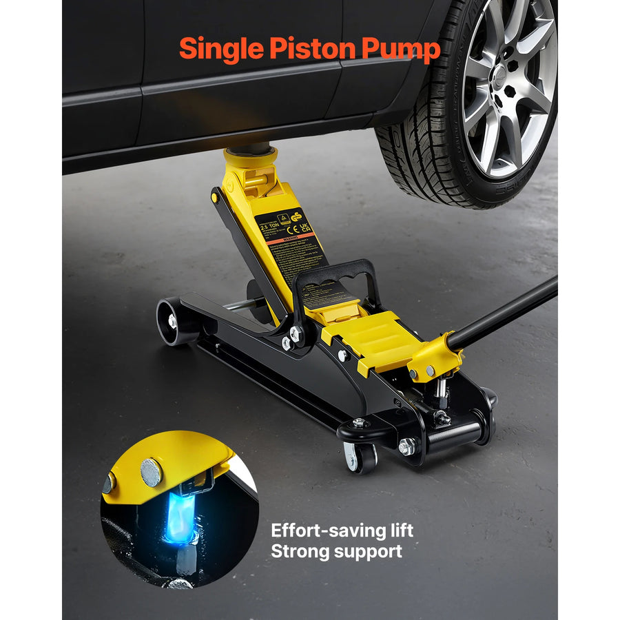 2.5-Ton Low-Profile Hydraulic Floor Jack with Single-Piston Quick Lift