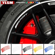 4-Piece Reflective Wheel Rim Decal Set