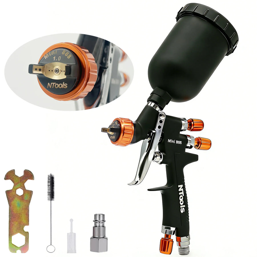 Mini HVLP Paint Spray Gun with 250 mL Cup – 0.8–1.2 mm