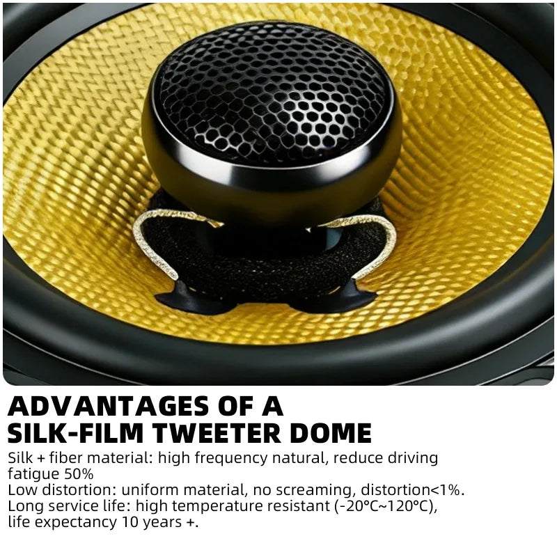 5-Inch 300W Max Carbon-Fiber Car Speakers
