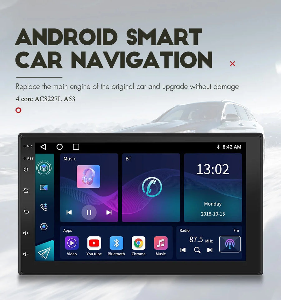 Android 15 Car Stereo with Wireless CarPlay, Android Auto, GPS and Touchscreen Options