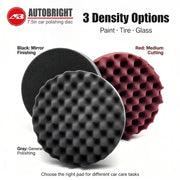 7-Inch Wavy Foam Car Polishing Pads - 2-Pack