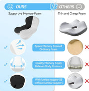 Memory-Foam Car Lumbar Support Cushion