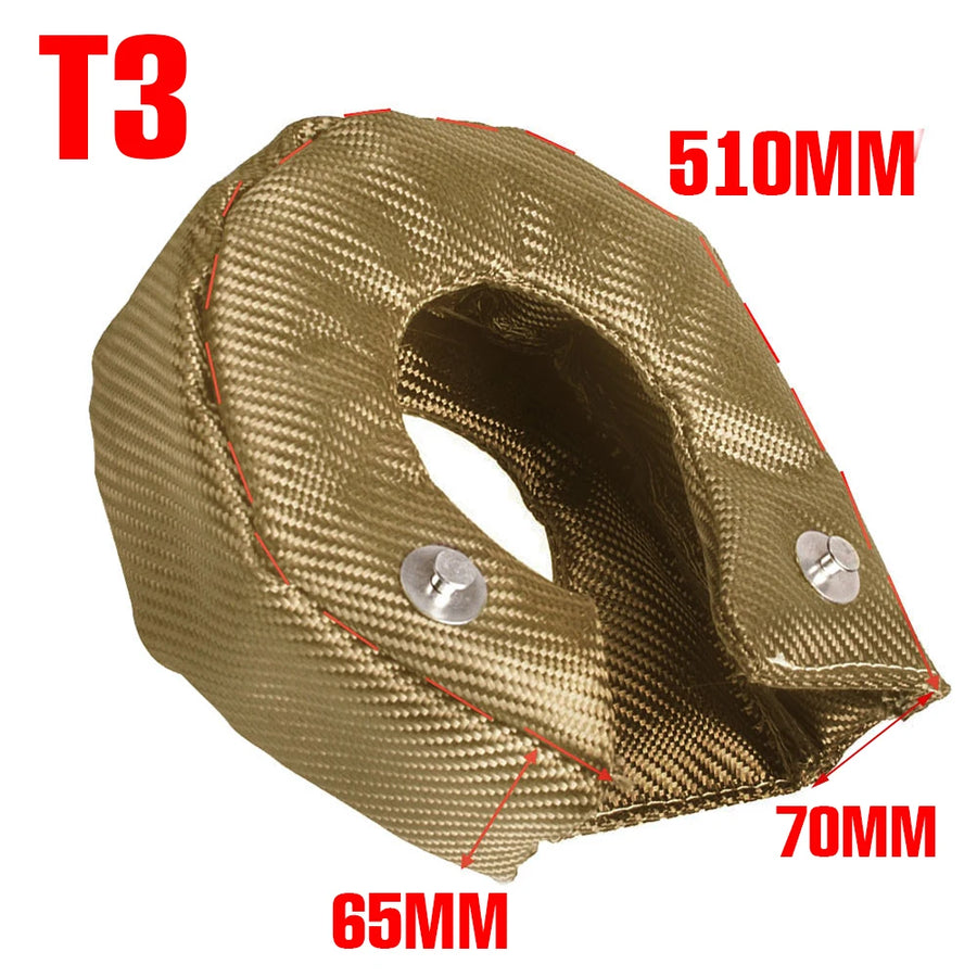 Titanium Turbocharger Heat Shield Blanket for T2–T6 Turbos