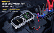 Portable Car Jump Starter with Power Bank and LED Light - Multiple Output Options