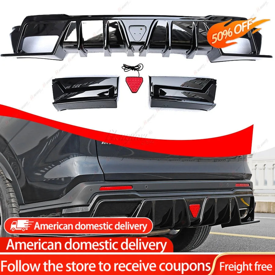 LED Gloss Black Rear Diffuser Lip for 2023–2026 Honda CR-V