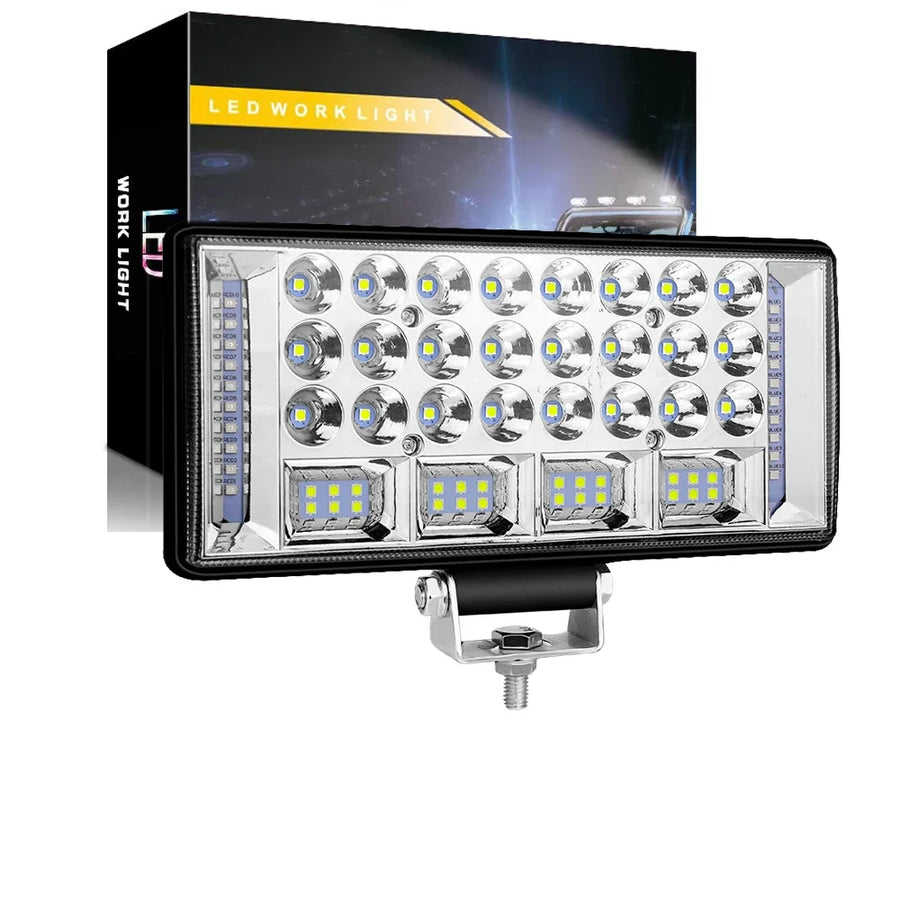 2-Piece 4-Inch/5-Inch/6-Inch/7-Inch LED Work Light Bar – Spot/Flood Combo, 12V–24V