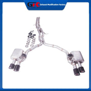 304 Stainless Steel Valved Cat-Back Exhaust System for Audi S4 2024