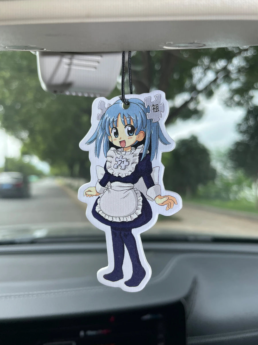 Wikipe‑tan Maid Anime Girl Hanging Car Air Freshener