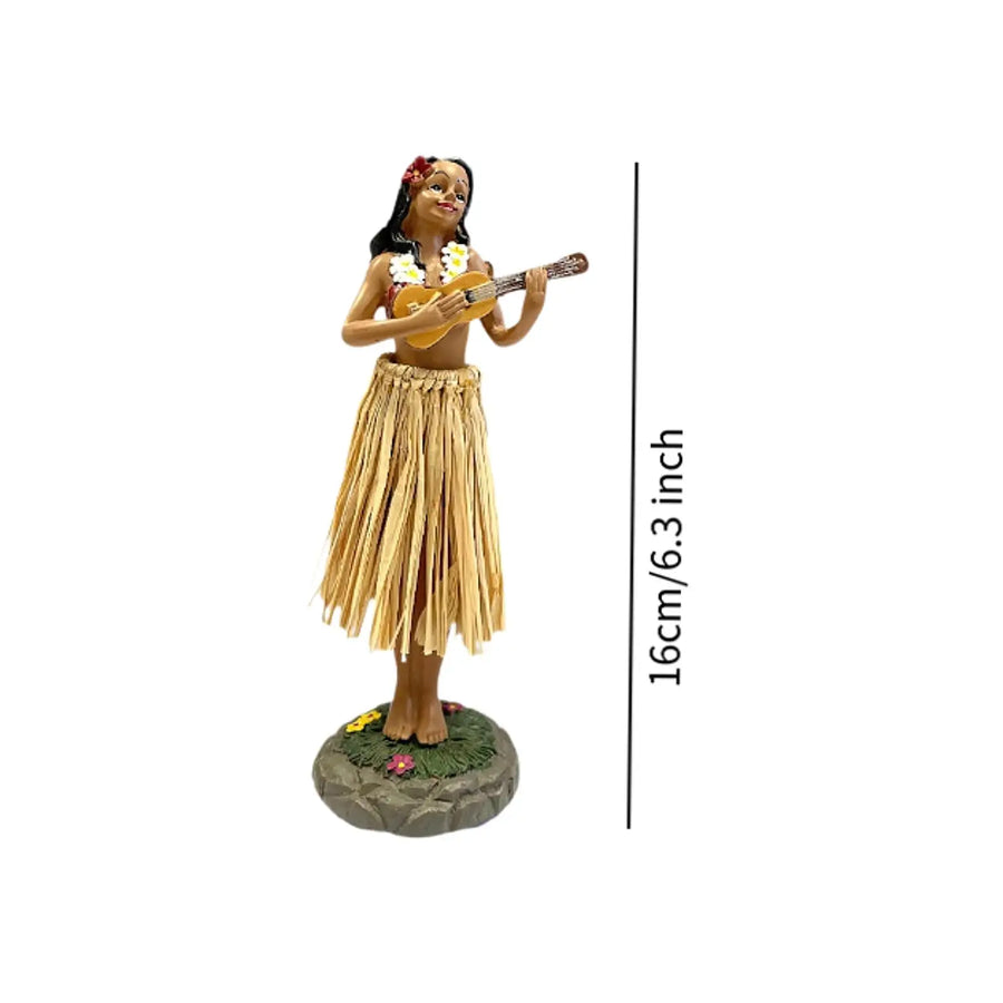 Hawaiian Hula Girl Dashboard Doll with Ukulele