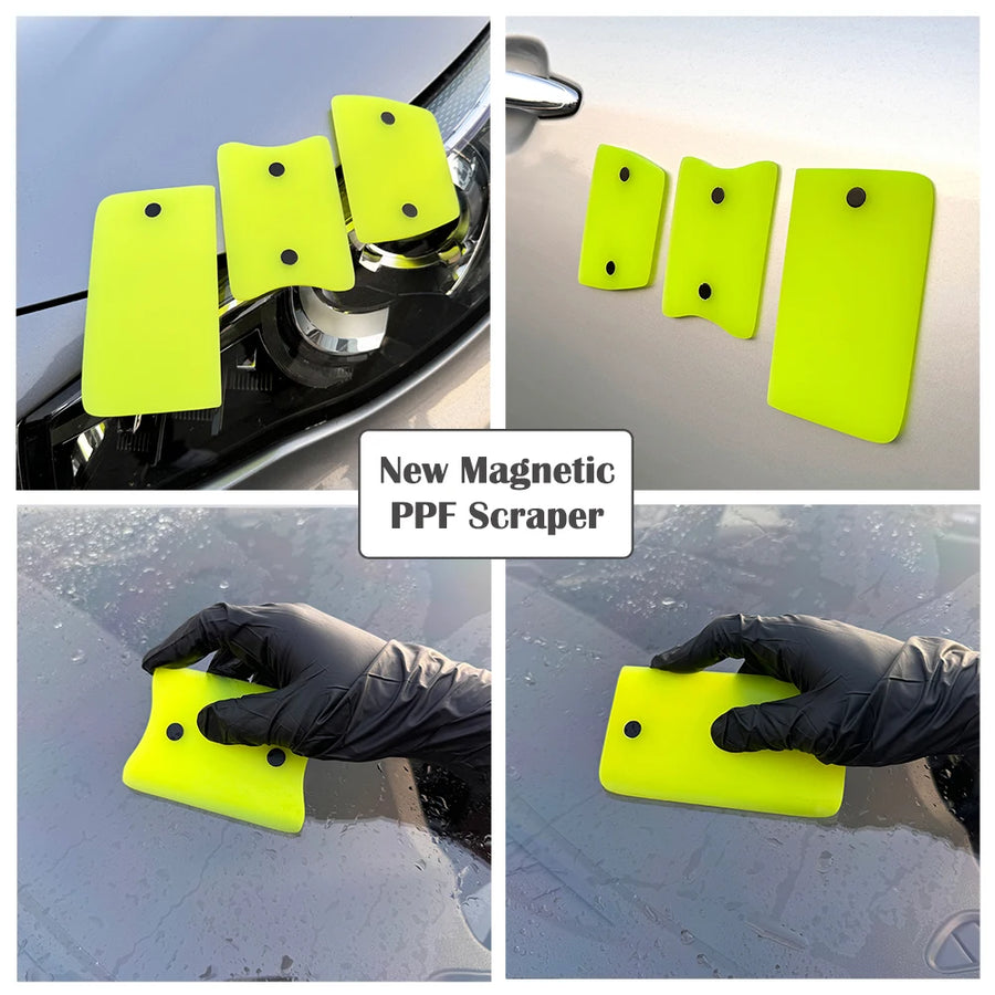 Green PPF & Vinyl Wrap Squeegees - Three Size Options