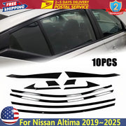 10-Piece Exterior Window Trim Set for Nissan Altima 2019-2025