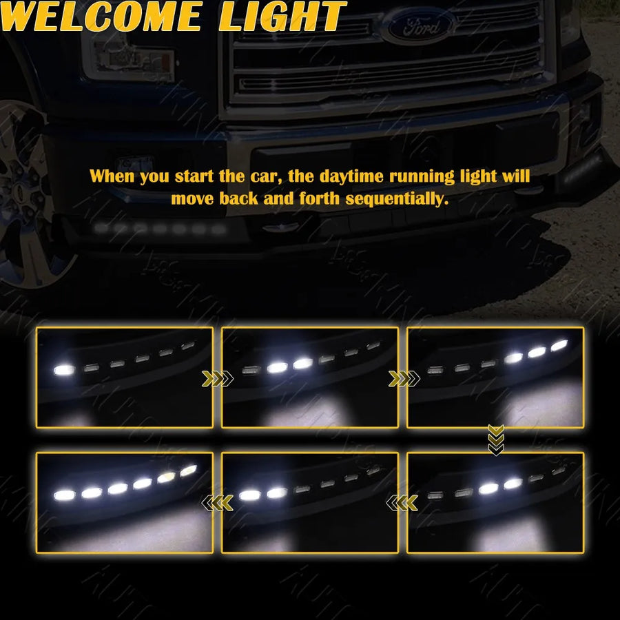 Black Front Bumper Lip & Splitter for 2015–2017 Ford F-150