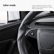 Leather Steering Wheel Cover for Tesla Model 3/Y Highland and Juniper