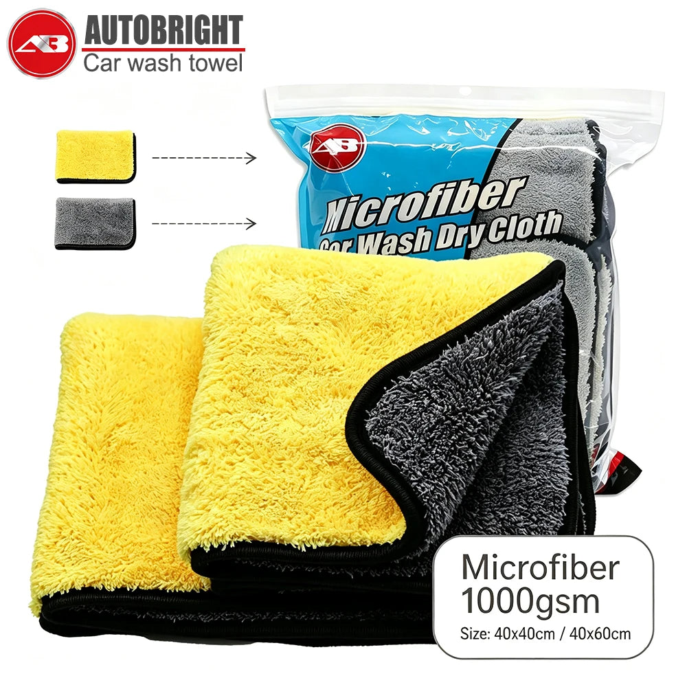 1000 GSM Microfiber Car Cleaning Towels