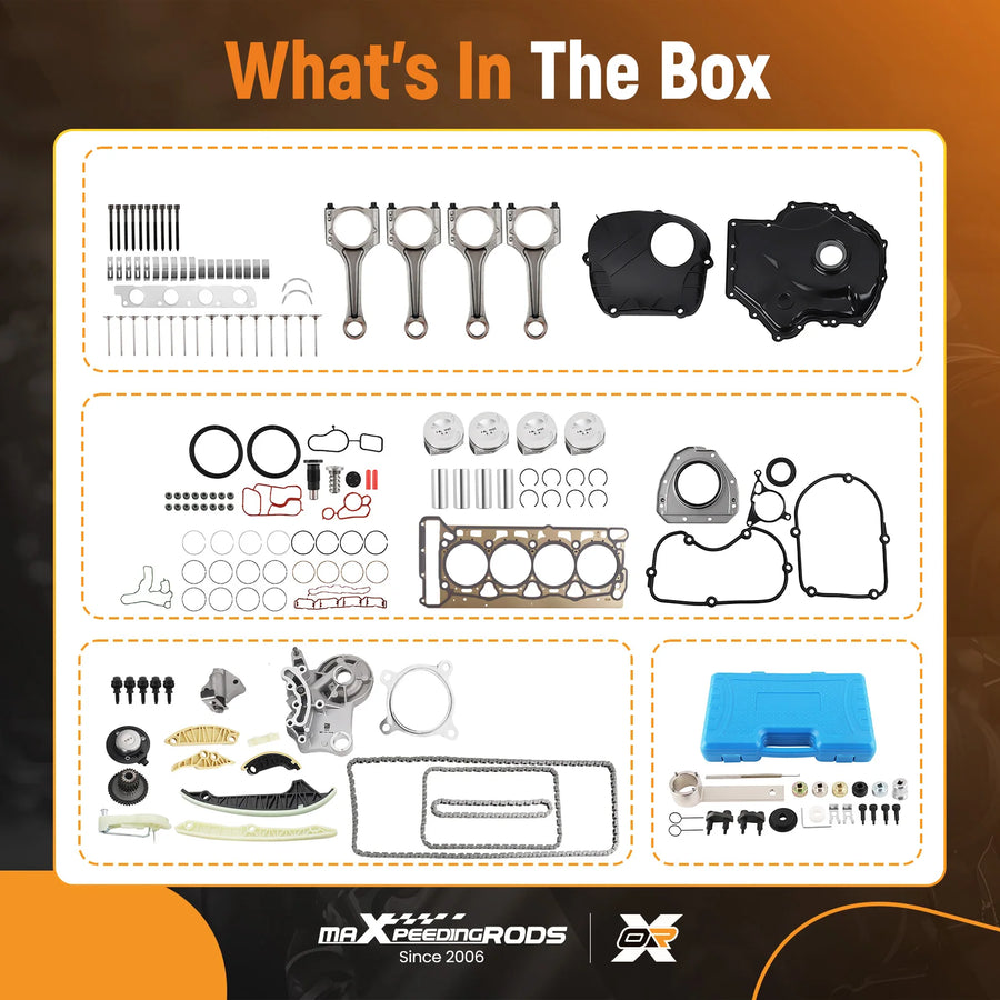 Pistons 23MM Engine Overhaul Rebuild Kit for Audi Volkswagen A4 Jetta/ccta/caw 2.0 Tfsi
