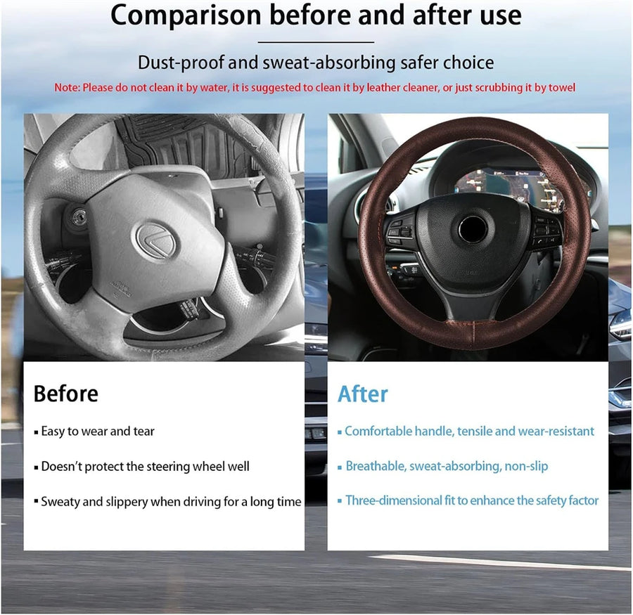 Universal Leather Car Steering Wheel Cover